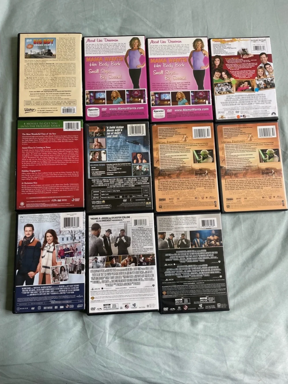DVD Movie Lot 11 Titles Star Wars Creed SWAT Hallmark Comedy Action Mixed